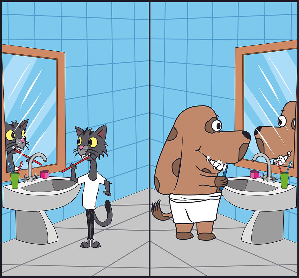 Thumbnail: Doggie Darwin and Dexter Tomcat once again find themselves in the middle of a distasteful disturbance.