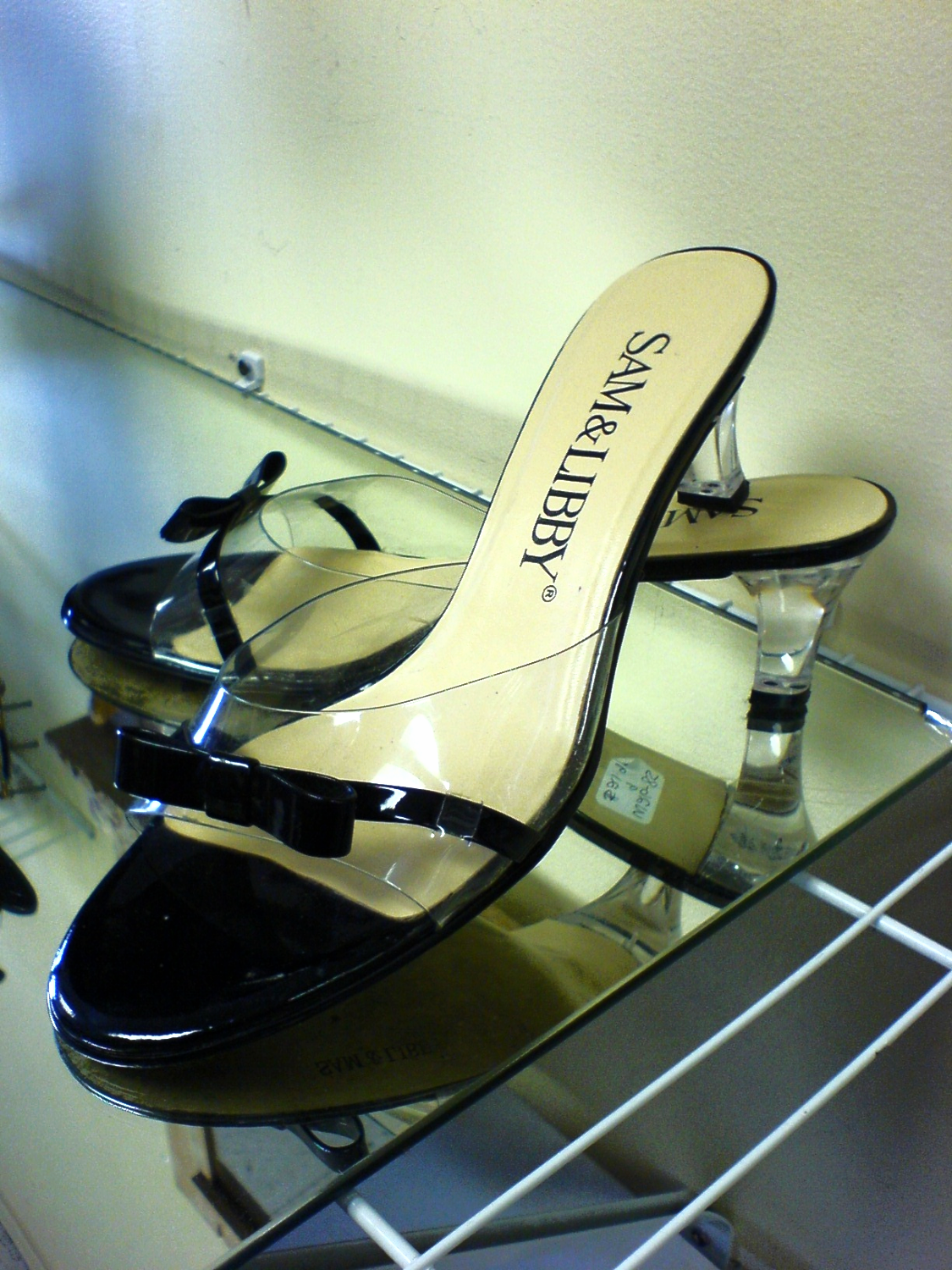 Sam & Libby black and clear shoes