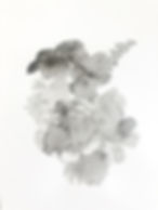 Inktober 2021 Day 24, original 8" x 10" ink on paper, abstract floral painting