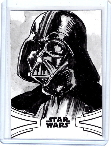 star wars sketch スケッチ　カード Phase 1 Clone Trooper Star Wars Topps High-Tek SKETCH CARD 1