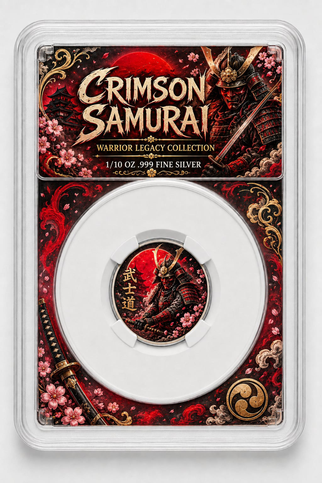 2026 Crimson Samurai 1/10 oz .999 Silver Coin in Slab