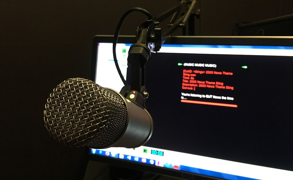 radio on air microphone