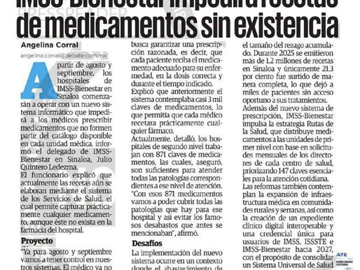 ¿Será este el principio de un mejor control en el abasto de medicamentos?