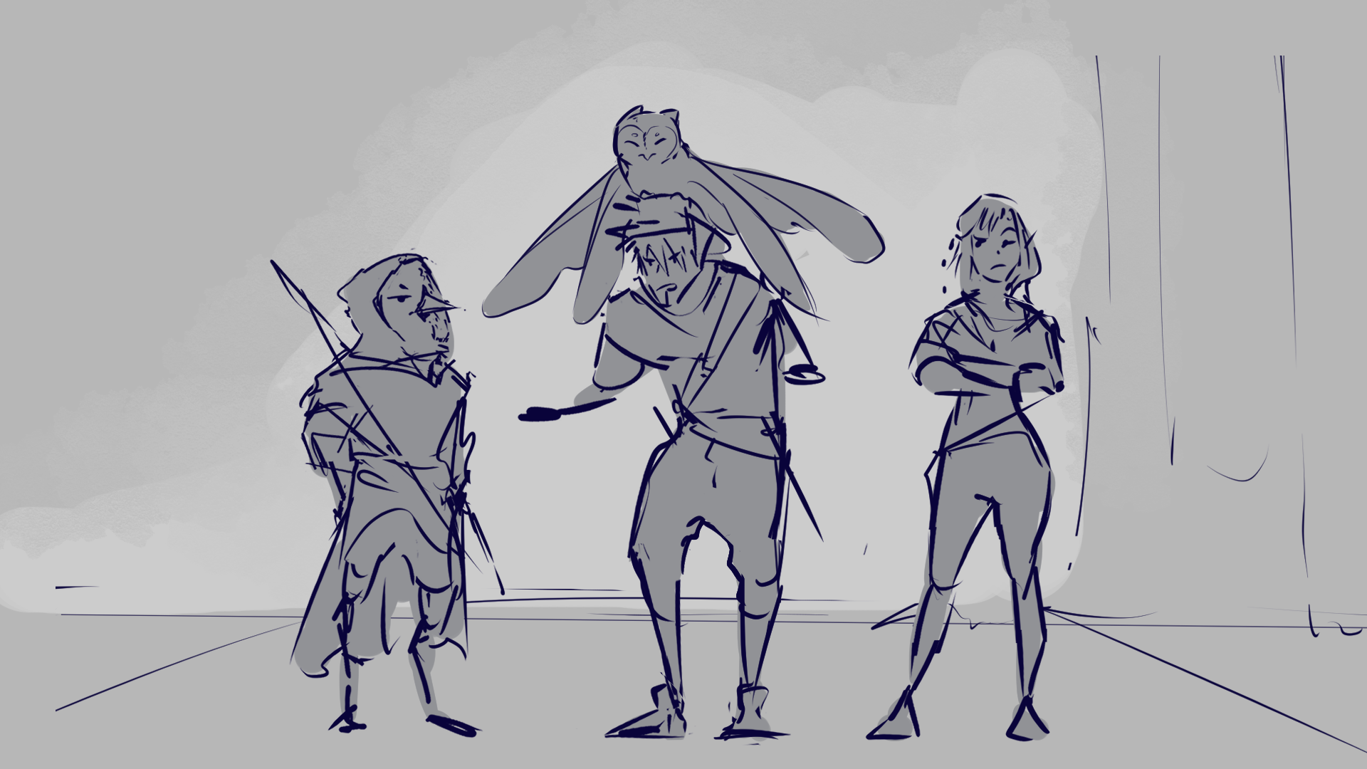 Early production storyboards from Studio Kane's animated series OUTLIER
