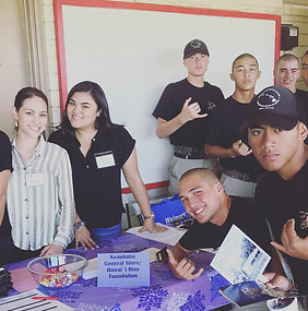 Creating vision boards with Hilo Youth Challenge Academy program