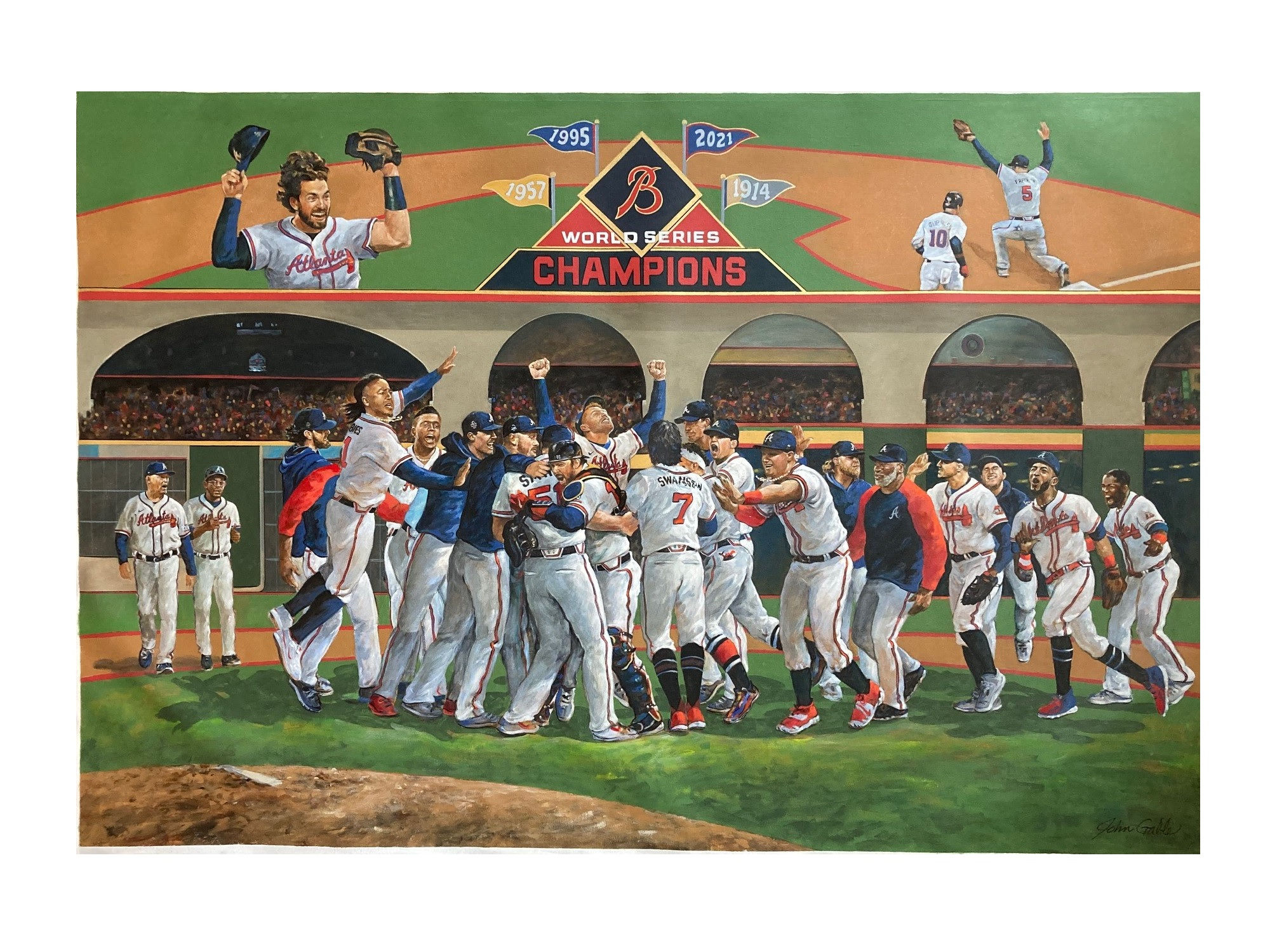 Braves World Series 54 X 80 Giclee (Canvas Copy)