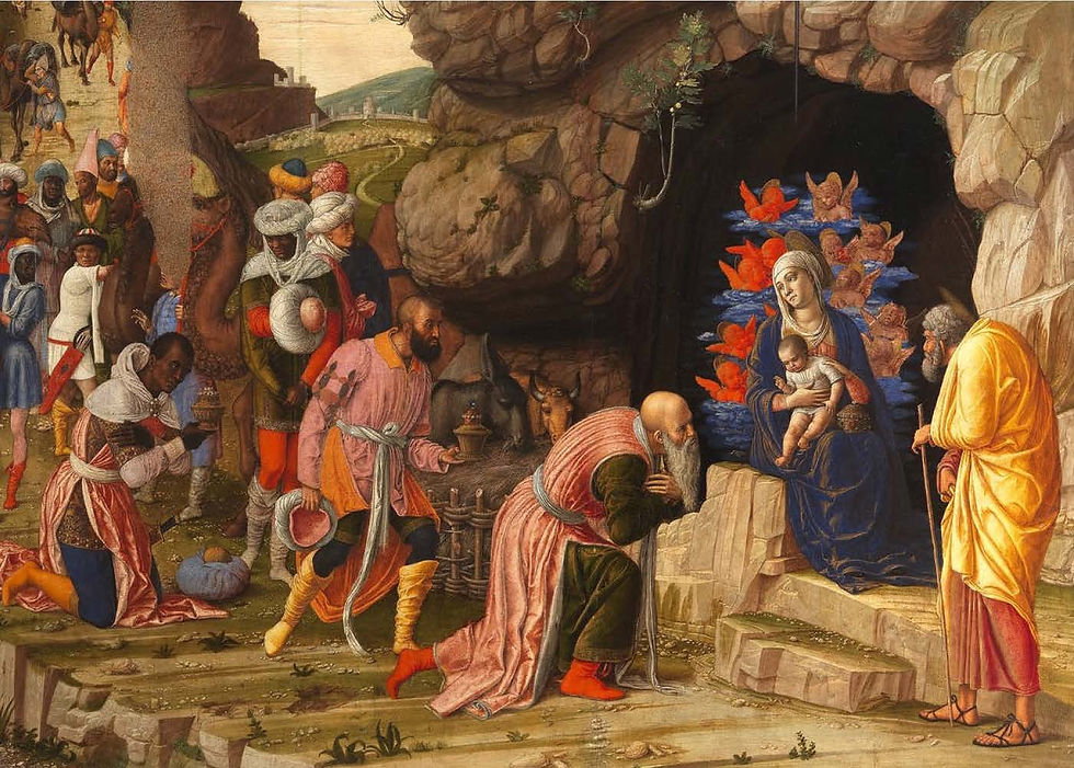 Thumbnail: Adoration of the Magi Christmas Card- Andrea Mantegna