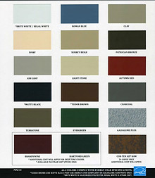 Variety of sheet metal colors