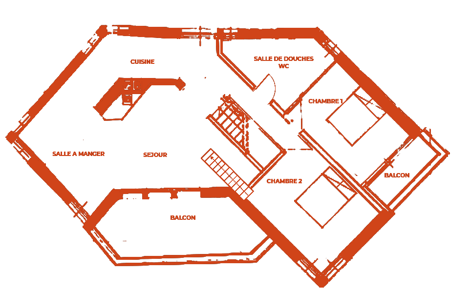 niveau 1 plan chalet les gets.gif