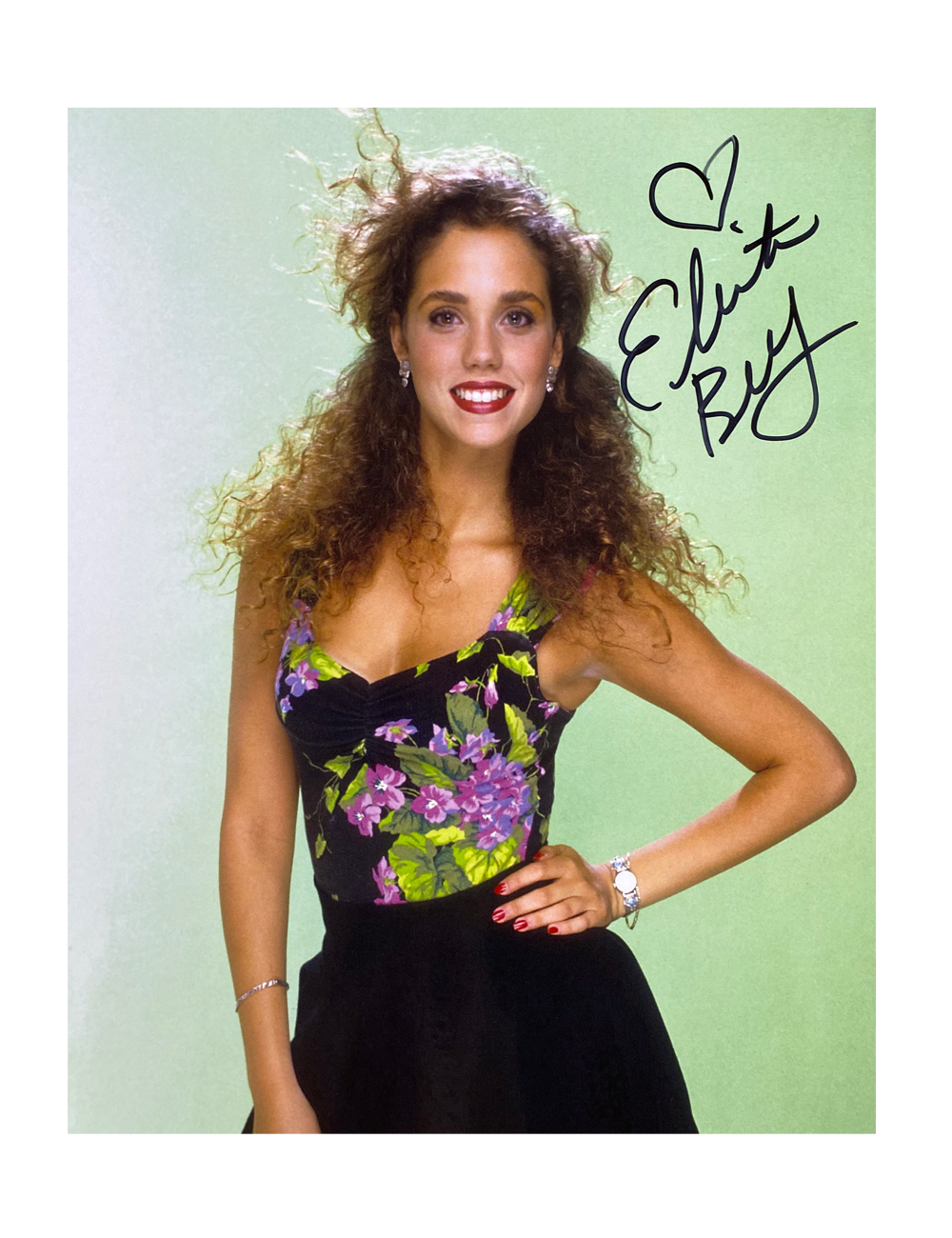 8x10 Saved By The Bell Print Signed by Elizabeth Berkley