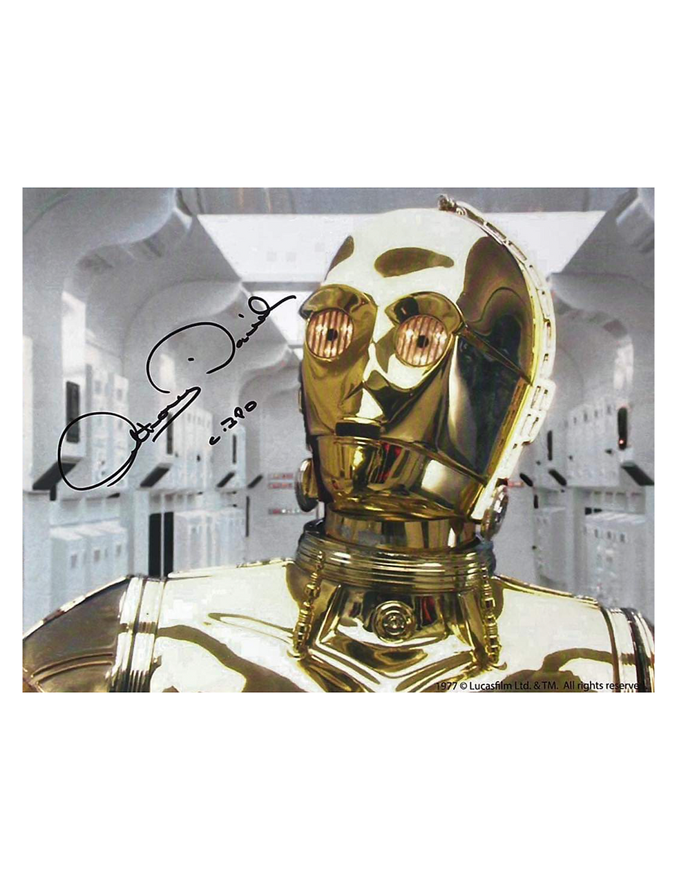 Thumbnail: 10x8" C3PO on a Cruiser Star Wars Print Signed by Anthony Daniels