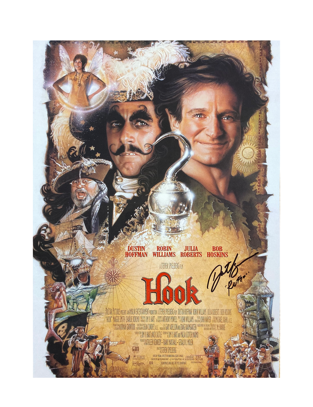 12x16" Hook poster signed by Dante Basco