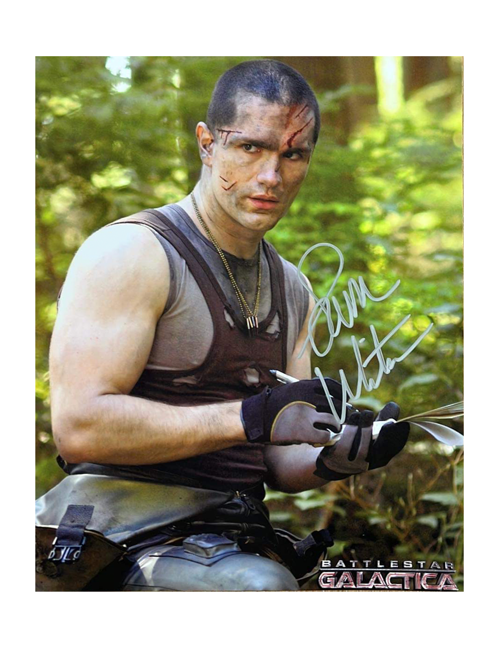 8x10 Battlestar Galactica print signed by Sam Witwer