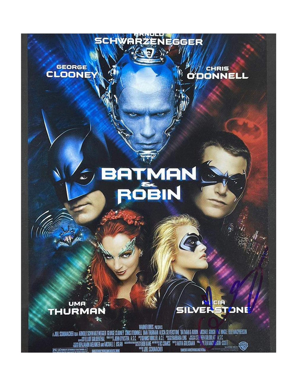 8x10" Batman and Robin Poster Print Signed by Alicia Silverstone