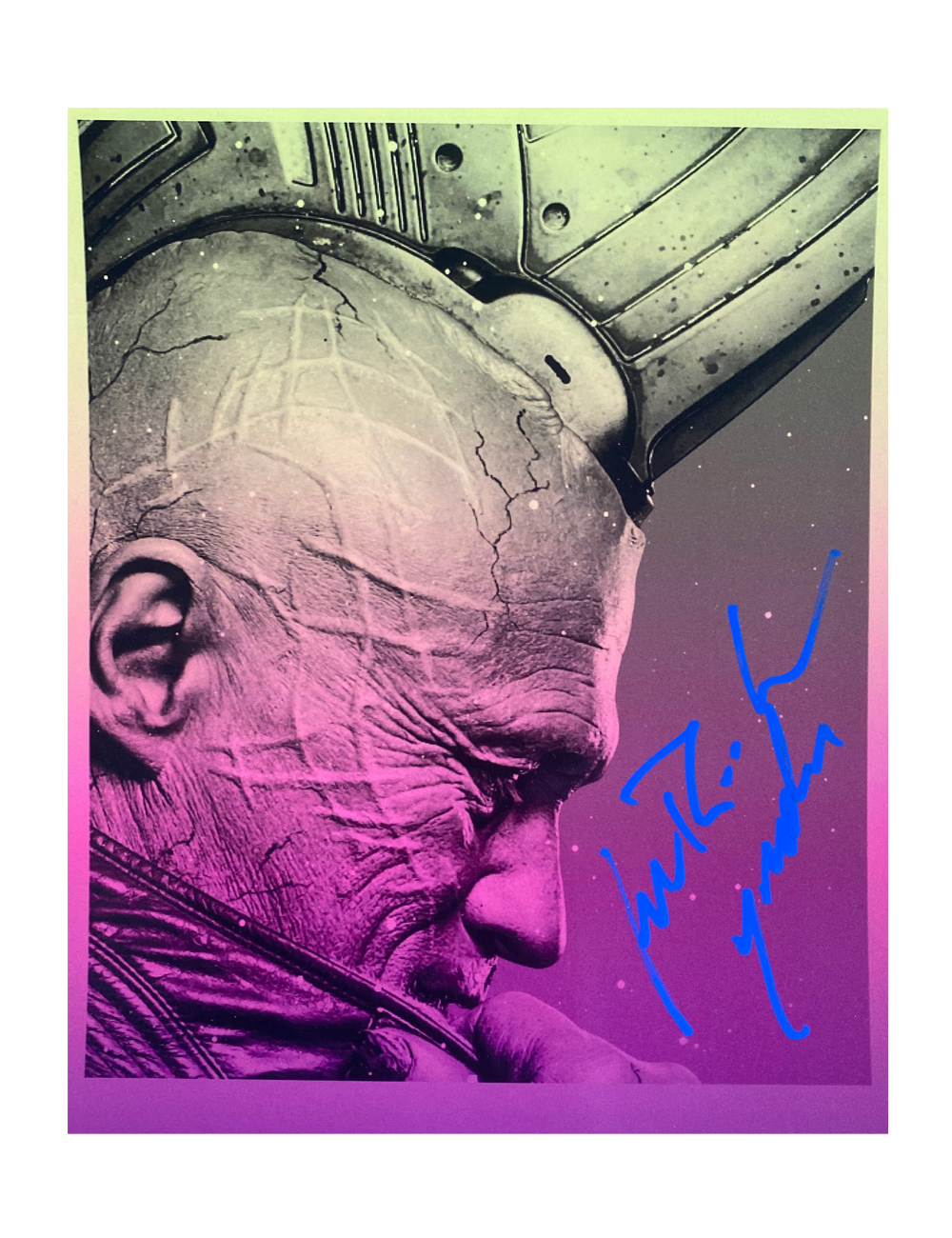 8x10 Guardians Of The Galaxy print signed by Michael Rooker