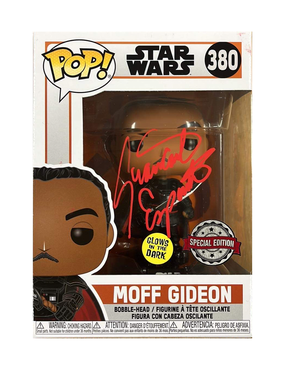 Star Wars Moff Funko Pop #380 Signed by Giancarlo Esposito Glow in Dark SE