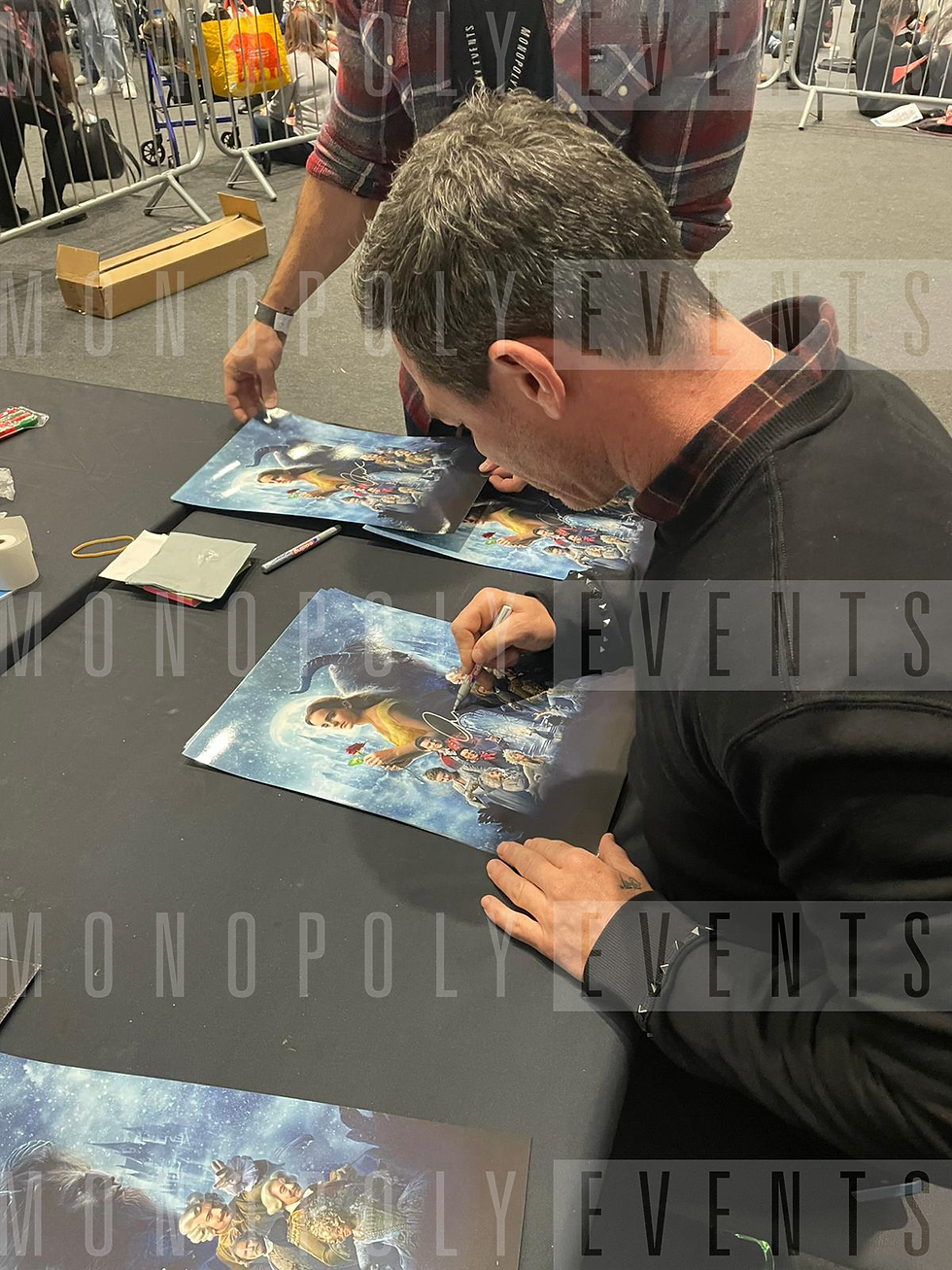 Thumbnail: A3 Disney Beauty and The Beast Poster signed by Luke Evans