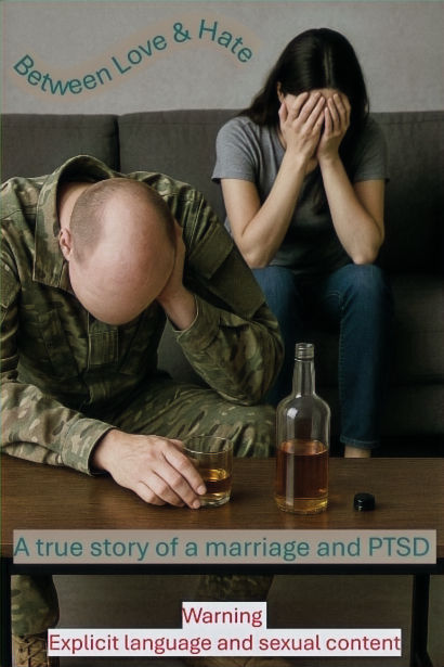 Between Love & Hate A true story of a Marriage & PTSD and all that comes with it