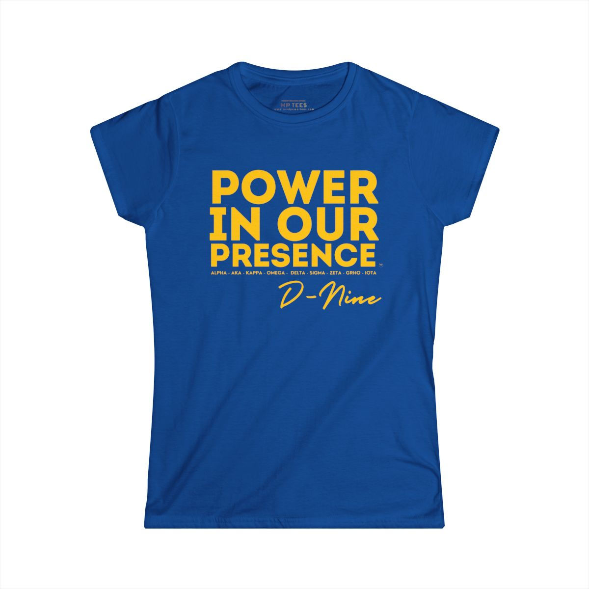 PWR - Blu&Gld - Blue - Women's Softstyle Tee