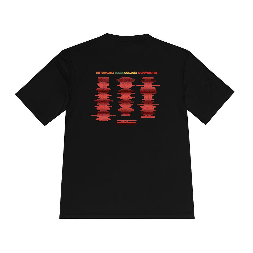 Thumbnail: PWR - HBCU - Black - Unisex Moisture Wicking Tee