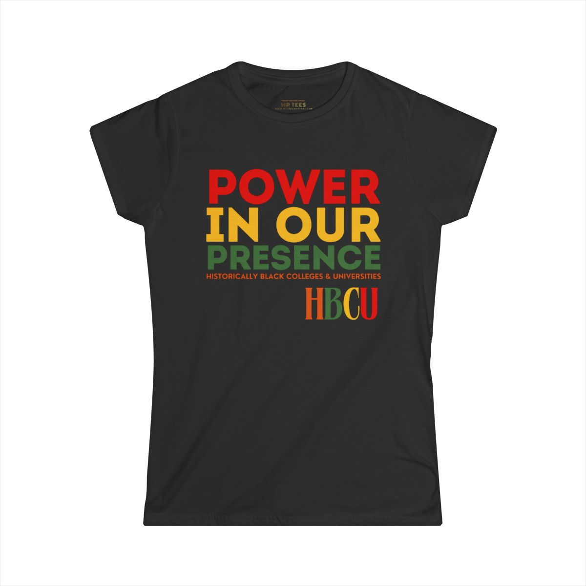 PWR - HBCU - Black - Women's Softstyle Tee