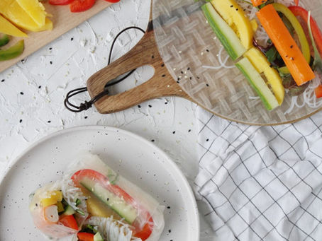 Lenterolletjes met surimi en glasnoedels