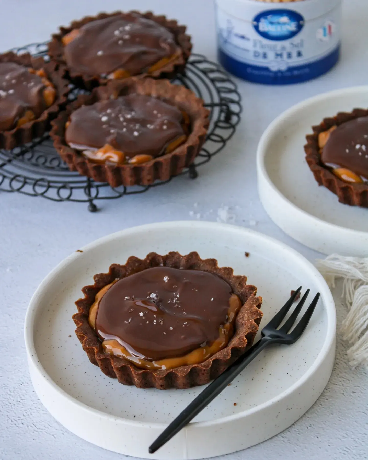 Caramel zeezout taartjes