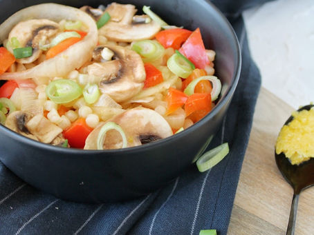 Vegetarische parelcouscous zoetzuur