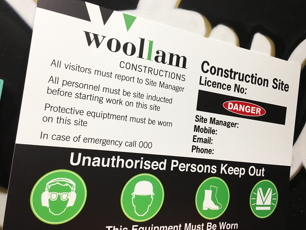 Thumbnail: Corflute Building Site Sign