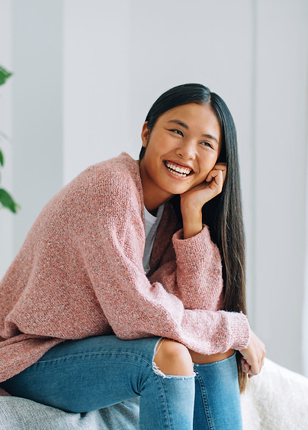 Smiling Woman Relaxing