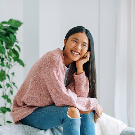 Smiling Woman Relaxing