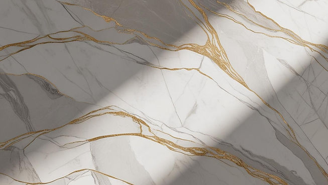 Fundo de mármore cinza-chumbo elegante com veios dourados finos, iluminação suave e atmosf