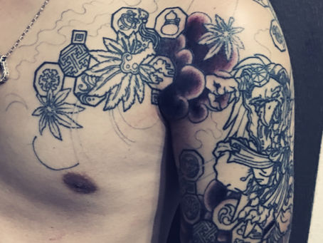 『烏天狗』塗り潰し