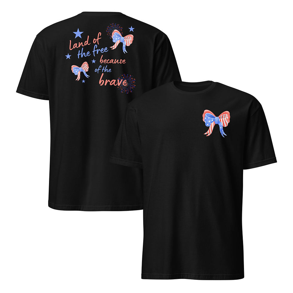 Thumbnail: Star-Spangled Ribbons Short Sleeve T-Shirt