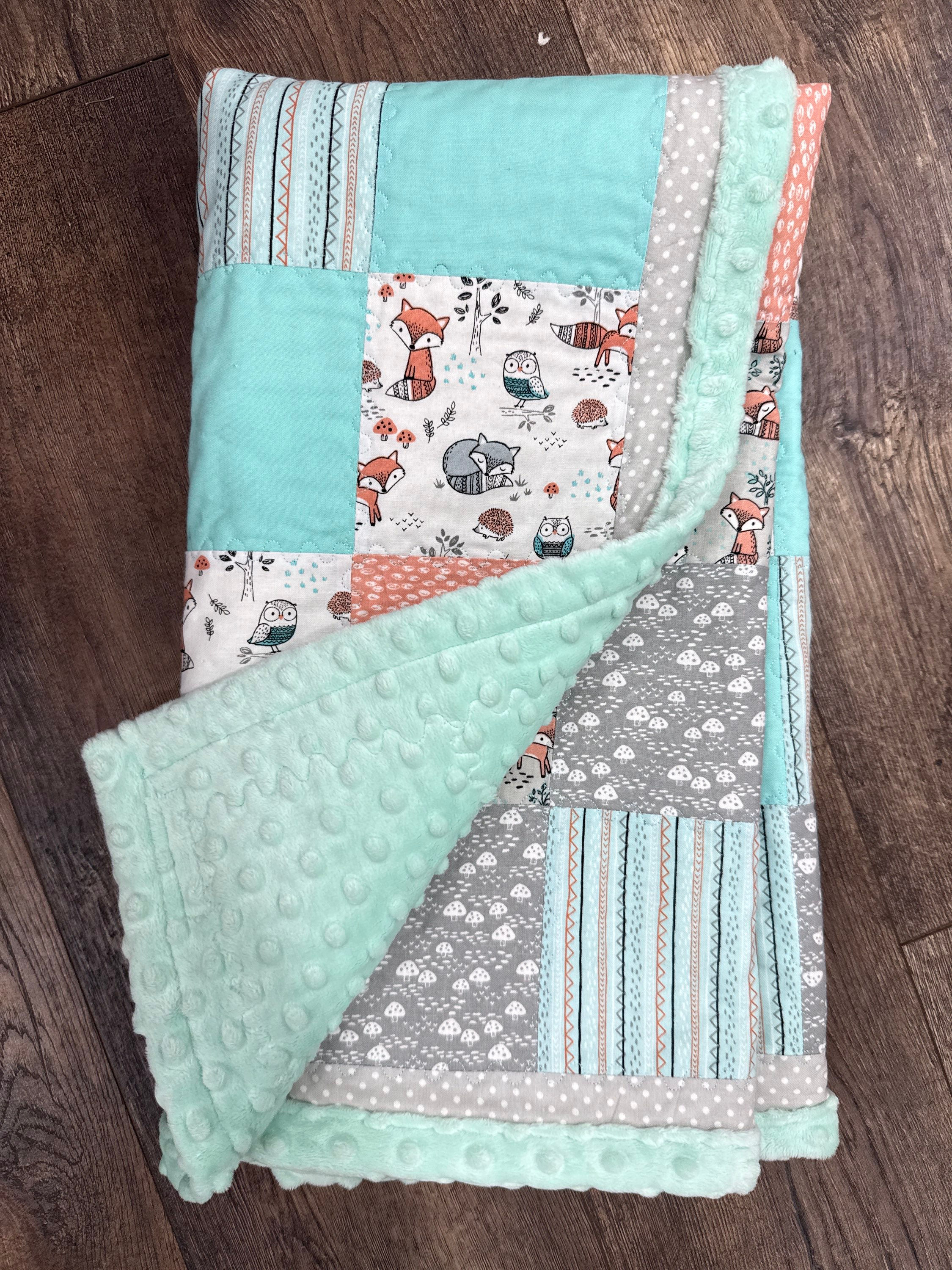 Forest Friends Minky blanket