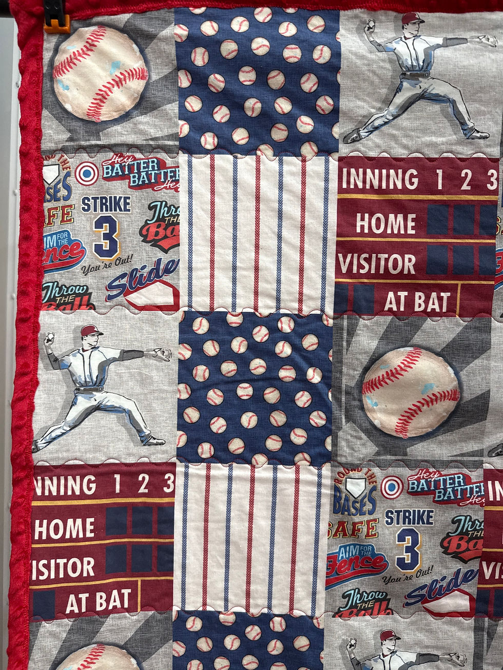 Thumbnail: Baseball Minky blanket