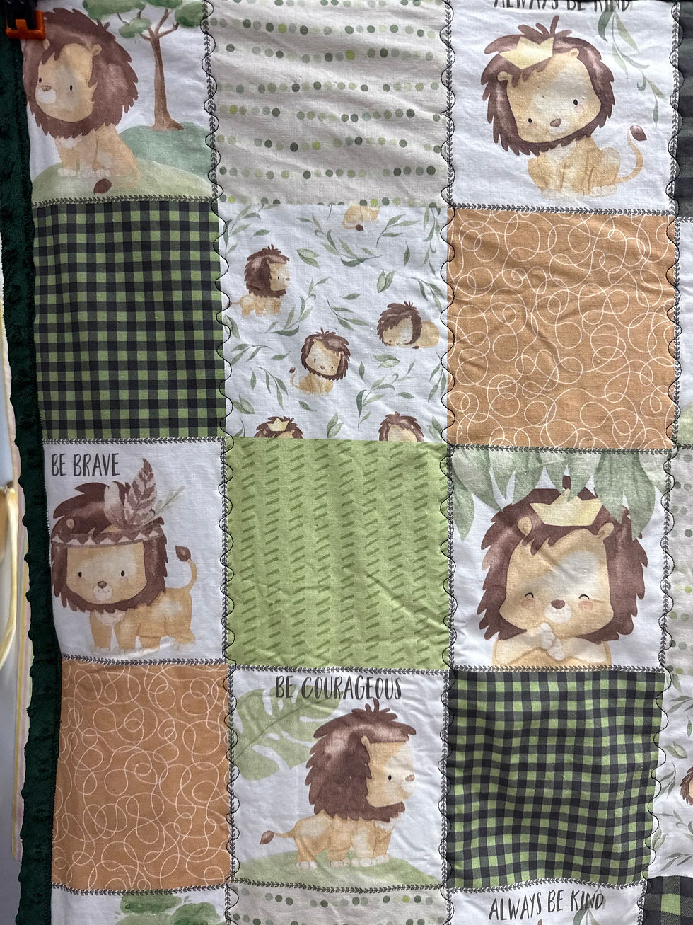 Thumbnail: Lion Minky blanket