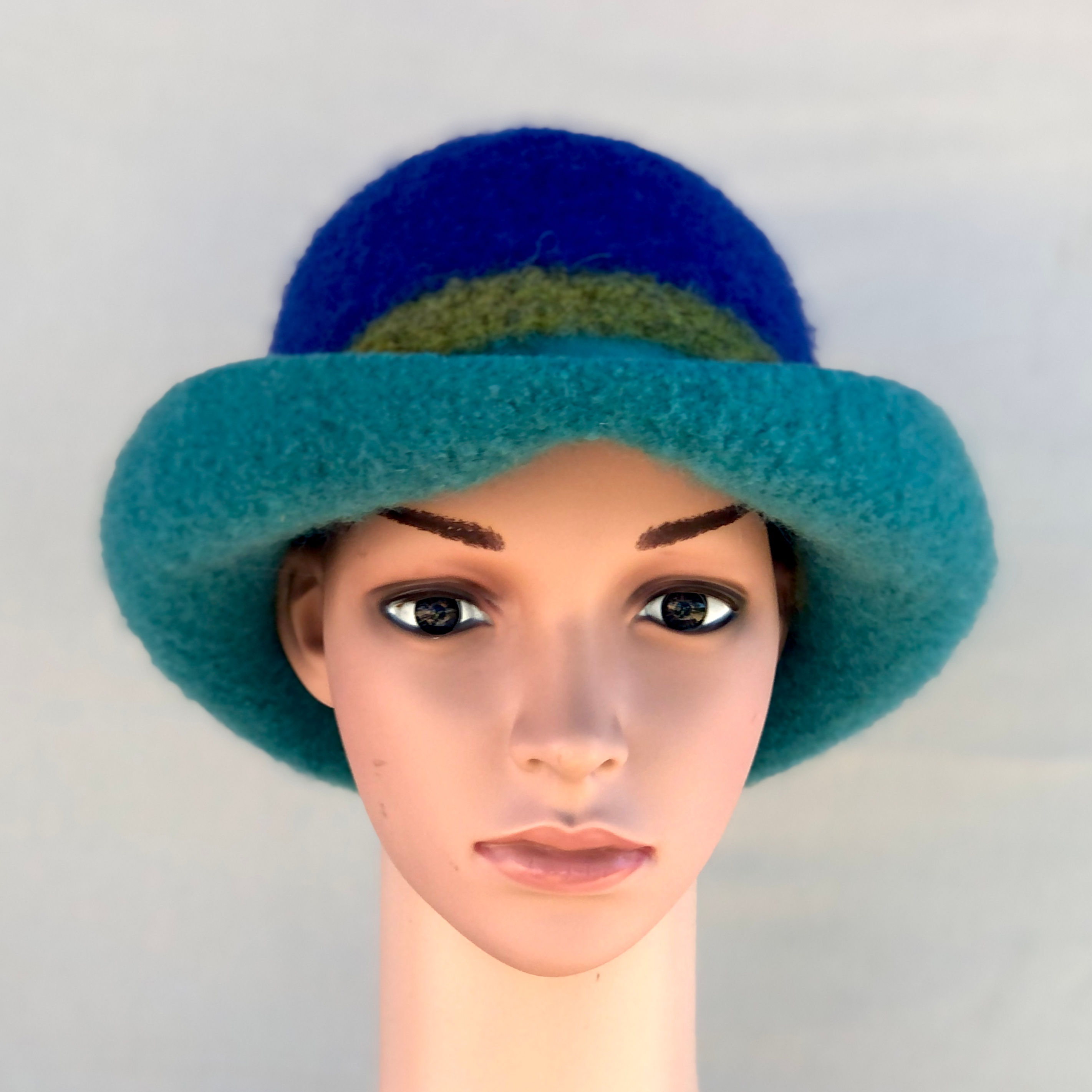 Jade/Celery/Royal - Striped Hat