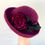 Thumbnail: Plum Brimmed Hat with Flower Pin