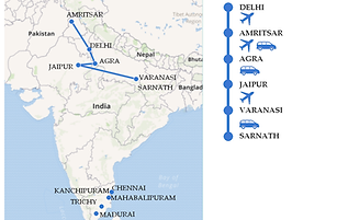Neeliyam India tour map