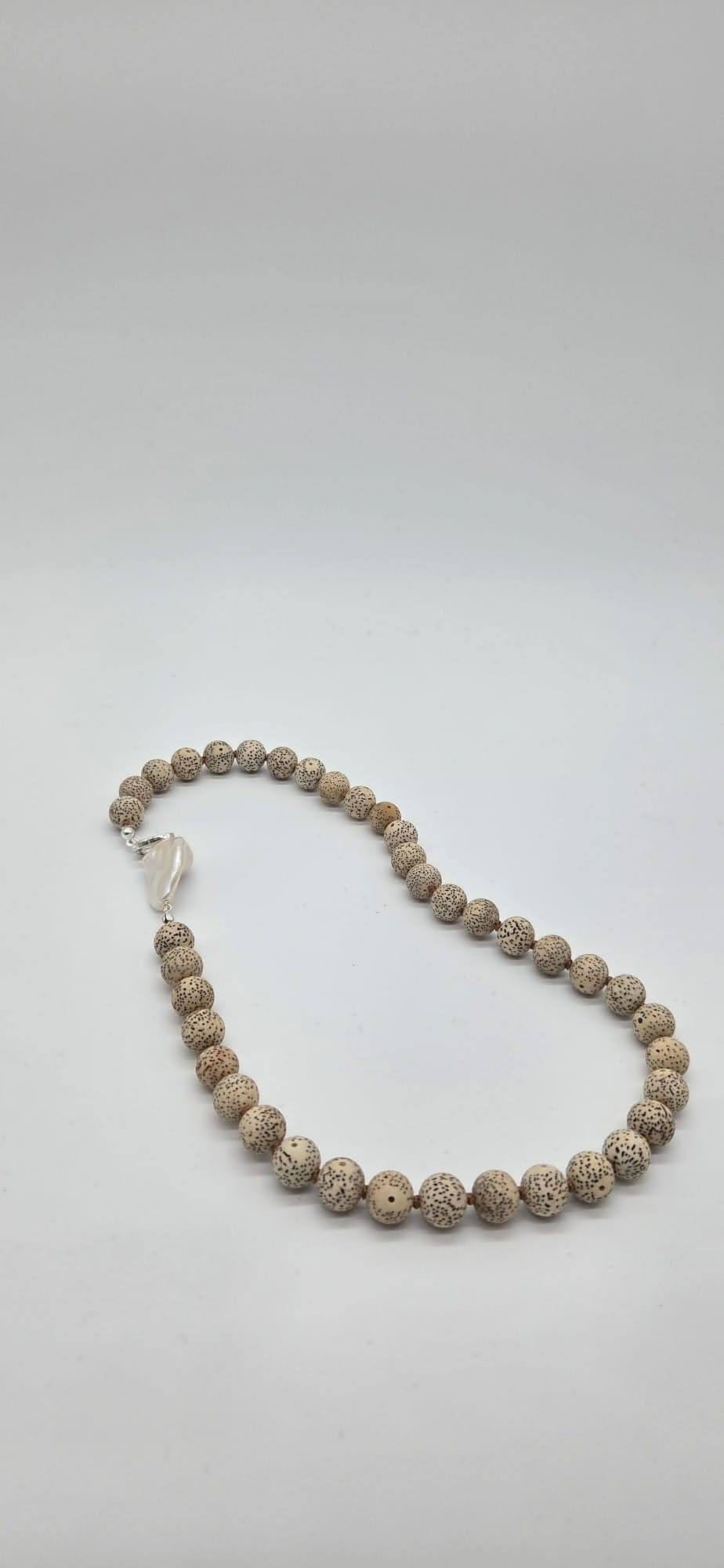 Thumbnail: moon star lotus seed & Baroque pearl necklace