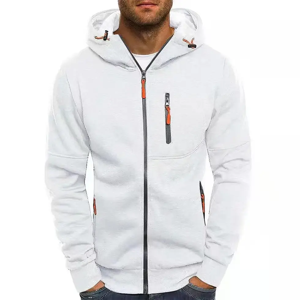 Thumbnail: Jacquard Hoodie Fleece Pullover
