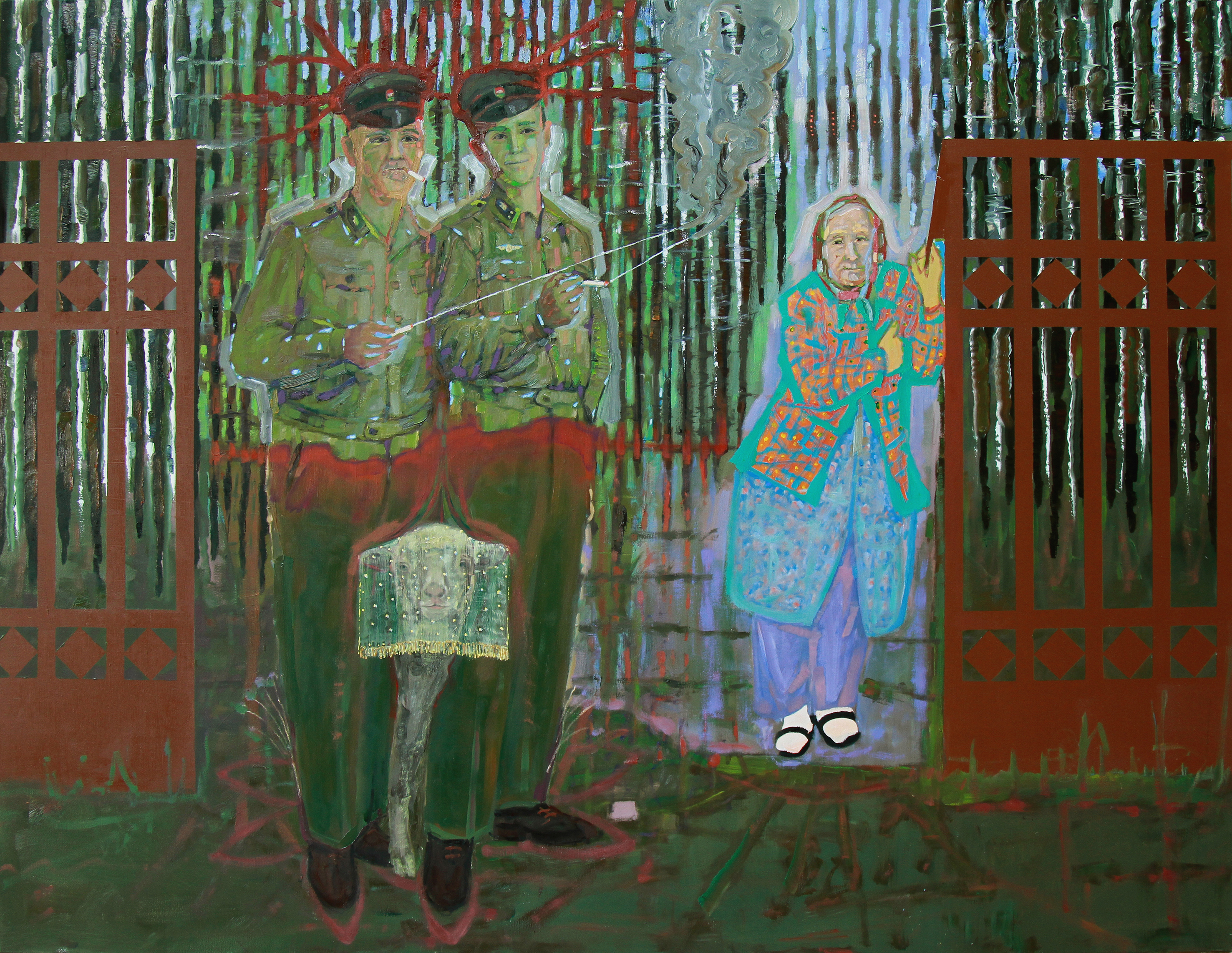 Bukta Imre: Majd írunk, 130x170 cm, olaj, vászon, 2021.