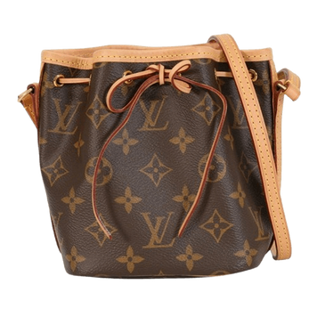 Louis Vuitton Nano Noe Brown Monogram Canvas Shoulder Bag