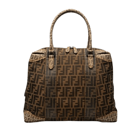 Fendi Zucca Brown Canvas Handbag