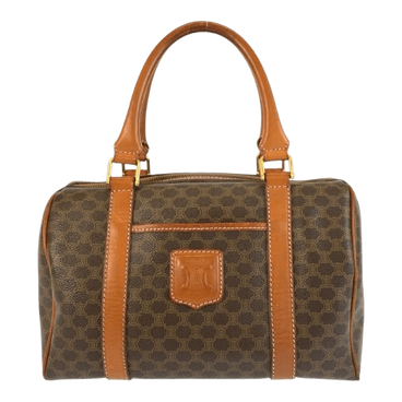 Celine Macadam M10 Brown PVC Mini Boston Bag
