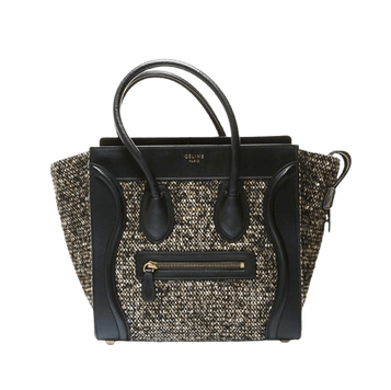Celine Luggage Micro Tweed Handbag