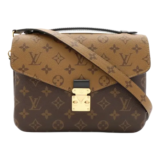 Louis Vuitton Monogram Reverse Pochette Metis MM Dark Brown Light Brown Handbag