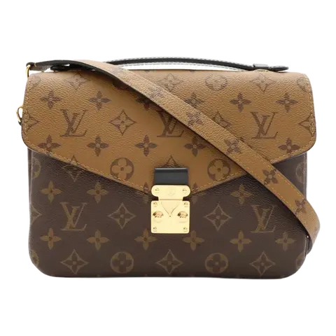 Louis Vuitton Monogram Reverse Pochette Metis MM Dark Brown Light Brown Handbag