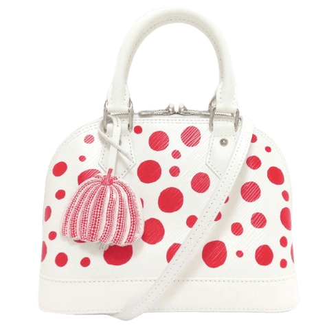 Louis Vuitton Alma BB Yayoi Kusama White Red Handbag